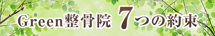 Green整骨院(グリーン整骨院)7つの約束